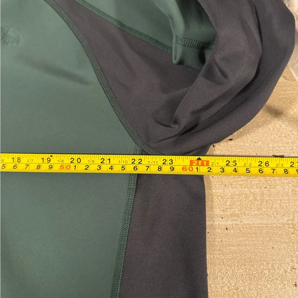 THE NORTH FACE Men Jumper Size XL‎ Quarter-Zip Pullover Green High Neck Stretch